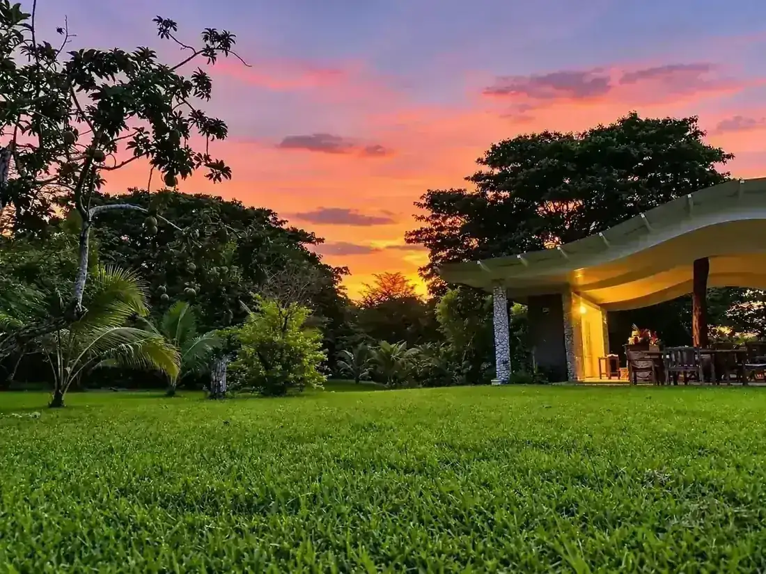 Tropical Garden Pavilion at Sunset at Freshwater Plantation